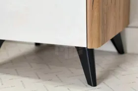 Тумба Адам  прикроватная дуб крафт золотой/белое дерево