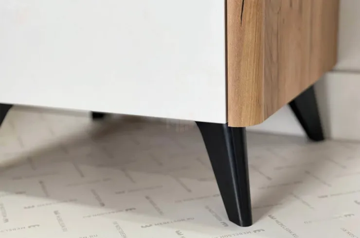 Тумба Адам  прикроватная дуб крафт золотой/белое дерево