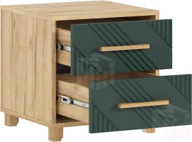 Ирис Тумбы прикроватные (2шт) (Браш Мени Грин, Дуб Крафт)