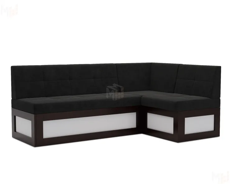 Нотис Правый угол (Велюр чёрный НВ-178 17) 187х82х112 см