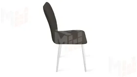 Стул Стенли К1С Белый матовый, Велюр Confetti Stone