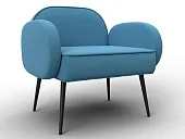 Кресло Лига-086 ( рогожка Амур 10 голубой )