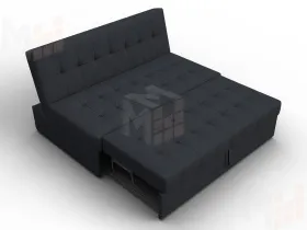 Диван прямой Лига-107 (140) ( JOLY 16 темно-серый )