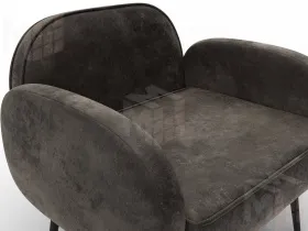 Кресло Лига-086 ( велюр NUVOLA 31 коричневый )