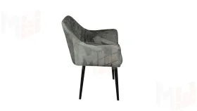 Стул Chester Т6 Черный муар Велюр V003 темно-серый