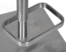 Стул барный DOBRIN ALDO (серый PU YP4, основание из нержавеющей стали)