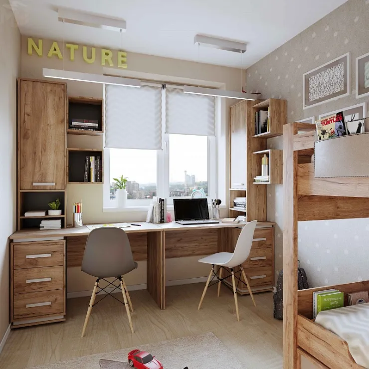 Cтол письменный Nature 84 Дуб табачный/Мокко