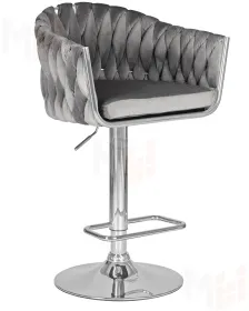 Стул барный DOBRIN MARCEL (серый велюр (MJ9-75))