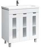 Тумба под умывальник "Миранда 80 Кристалл" без ящика Айсберг