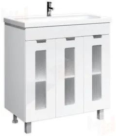 Тумба под умывальник "Миранда 80 Кристалл" без ящика Айсберг