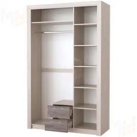 Шкаф с зеркалом Октава 3С2Я (дуб клабхаус серый)