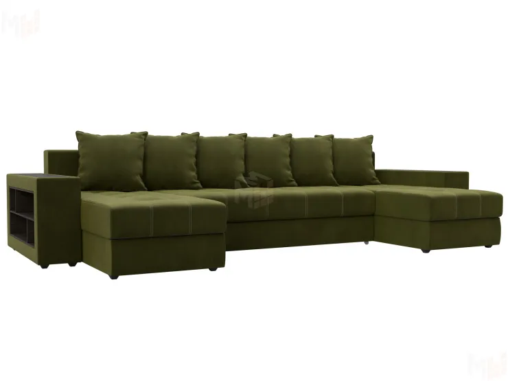 Диван П-образный Дубай полки слева