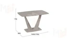 Стол раздвижной Фабио Тип 1 Капучино матовый, Стекло матовое капучино