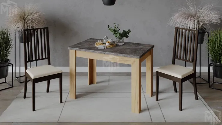 Стол раздвижной Промо  тип 4 Дуб Крафт золотой, Ателье темное