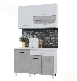 Кухня ТРЕНД 1,2 ЛДСП Белый-бетон