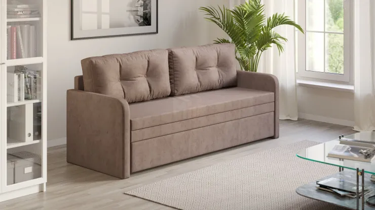 Диван №525 (ткань VELUTO 48 сапфир)