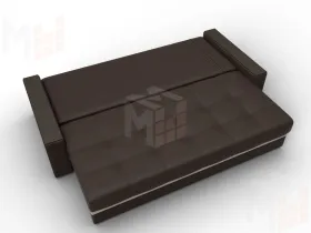 Диван прямой с декором Лига-096 НПБ ( Коричневый\Бежевый )