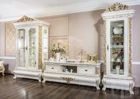 Гостиная Алсу 1+тв+2 белый глянец