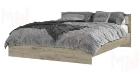 Кровать Гармония 1,6 КР-601 дуб крафт белый - дуб крафт серый