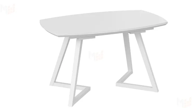 Стол обеденный TESCA 2 Белый муар, Стекло матовое белое