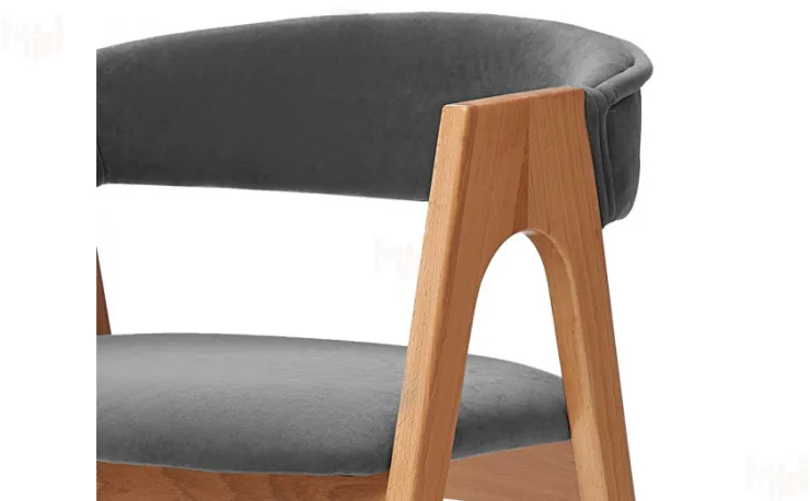 Стул деревянный Кайто Бук натуральный  Серый