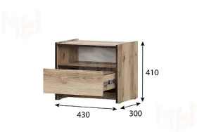 Тумба прикроватная Прага Серия 3