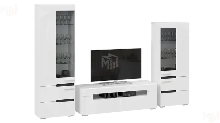 Набор мебели Фьюжн №2  ГН-260.002 Белый, Белый глянец