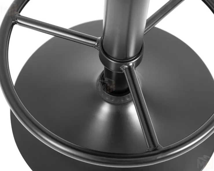 Табурет барный DOBRIN BRUNO BLACK (синий велюр (MJ9-117))