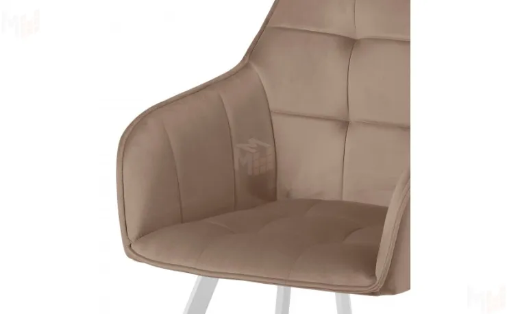 Кресло поворотное Мони Confetti latte/белый