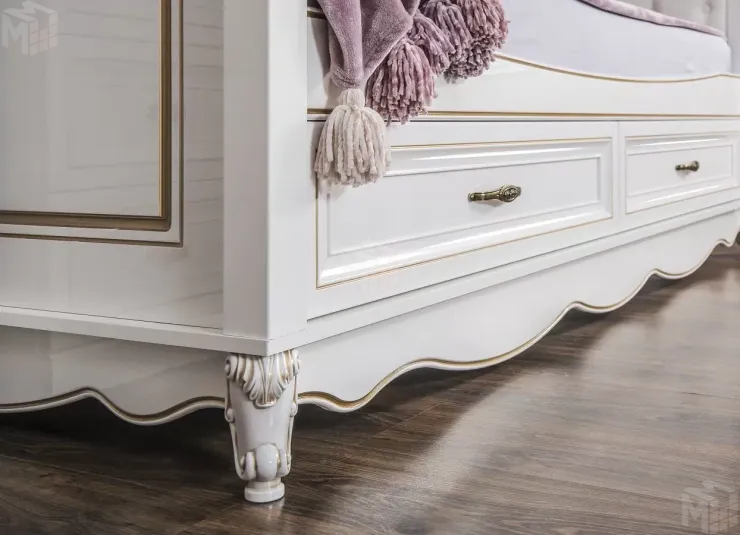 Спальня детская Натали белый глянец 2