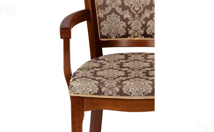 Кресло деревянное с подлокотниками Лорель Миланский орех