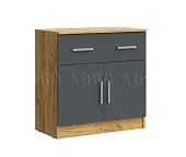 Комод Бася с ящиком, 2 двери (крафт золотой/графит)