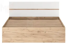 Кровать 1600 ГРЕТТА  с 4 ящиками Дуб Крафт золотой-Белый