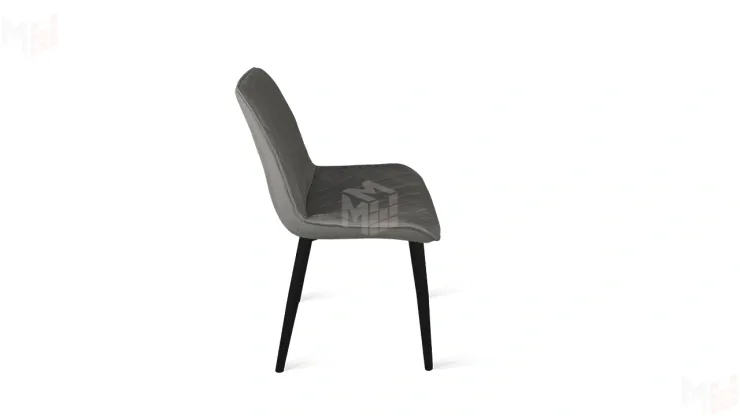 Стул OSCAR Черный муар, Велюр L002 серо-бежевый