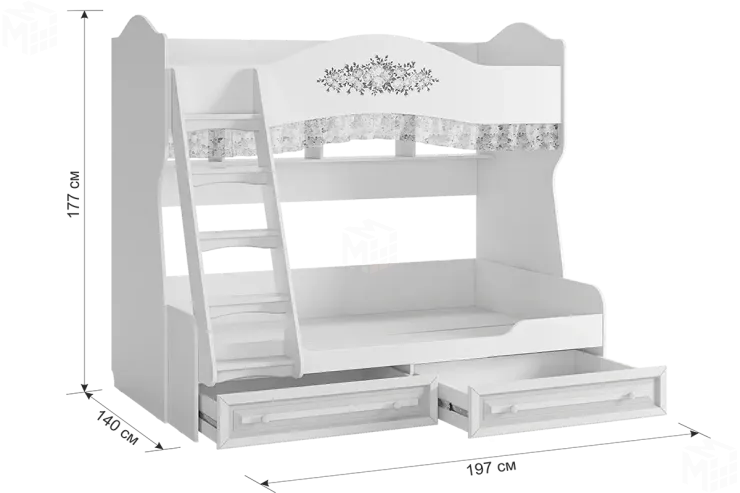 Кровать двухъярусная Алиса