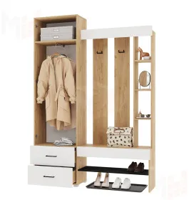 Прихожая Домино (крафт золотой/белый)