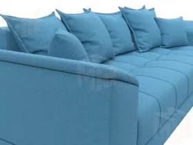 Диван прямой НордСтар НПБ ( Амур 10 голубой )