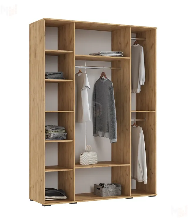 Шкаф Норд 4-х створчатый (дуб крафт/изумрудный)