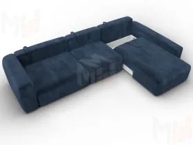Диван угловой Лига-066 НПБ Лонг угол правый ( TOWER 13 синий )
