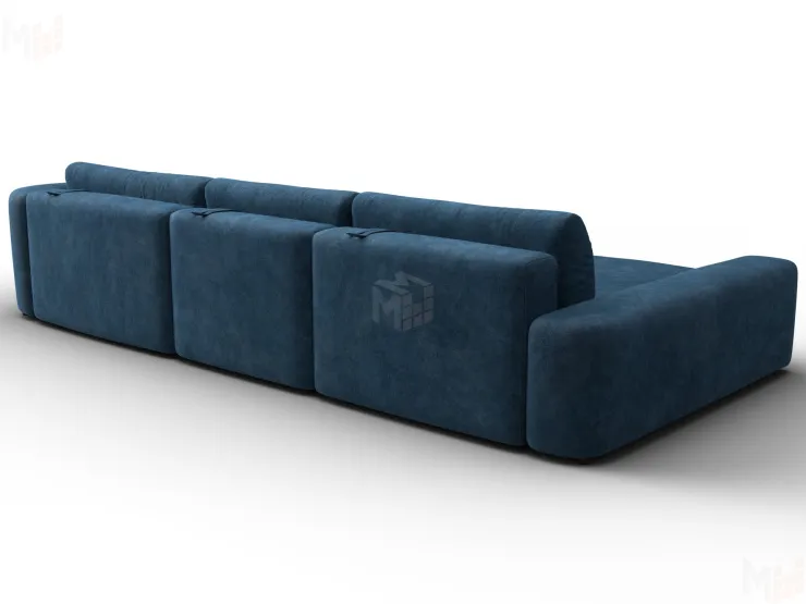 Диван угловой Лига-066 НПБ Лонг угол левый ( BRUT 11 синий )