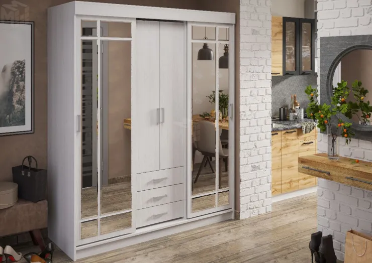 Шкаф купе Андрей-1 (дуб анкор)