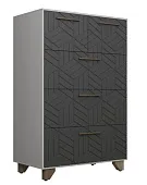 Комод Амстердам (белый/серый графит)