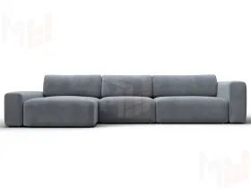 Диван угловой Лига-066 НПБ Лонг угол левый ( TOWER 10 серый )