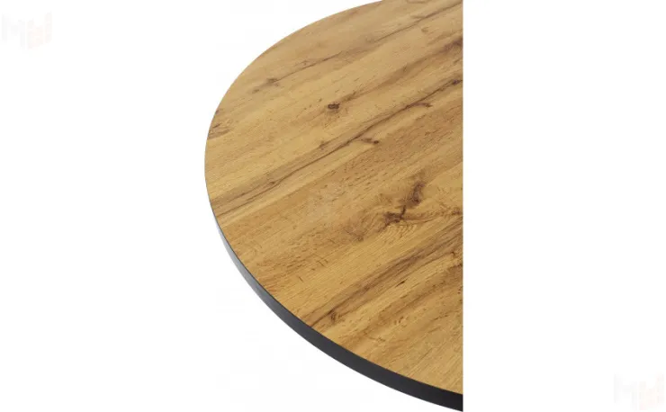 Стол раскладной Вега Лофт D100 Дуб вотан / Черный