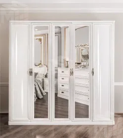 Спальня Натали 5-ств белый глянец