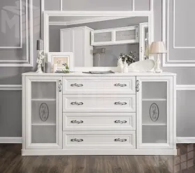 Зеркало Мишель белый матовый (гостиная)