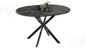 Стол обеденный раздвижной Мэдисон Тип 1 Черный муар, Ателье темный