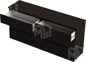 Комод Варма 6Д ясень черный