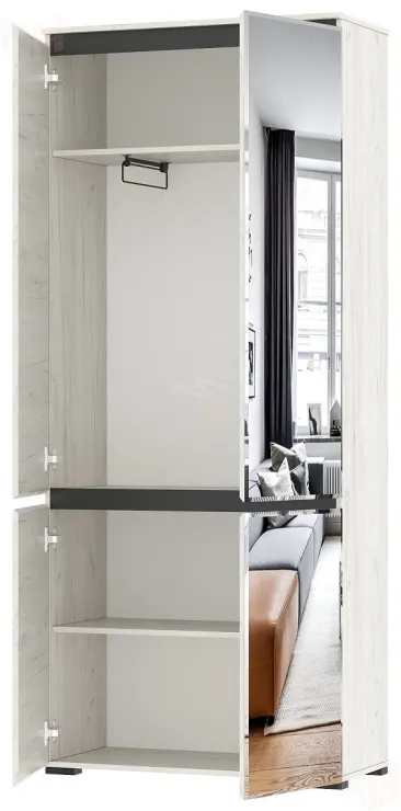 Шкаф ГРЕТТА 2С2ЗР  Дуб Крафт белый