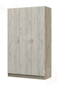 Шкаф 3-х створчатый Басса ШК 557 дуб крафт серый - дуб крафт белый